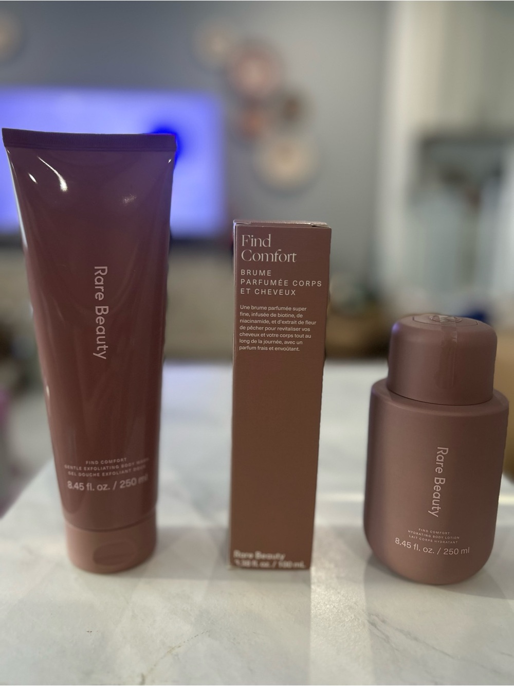 Rare Beauty Find Comfort Bath & Body Trio - Dusty Rose Pink